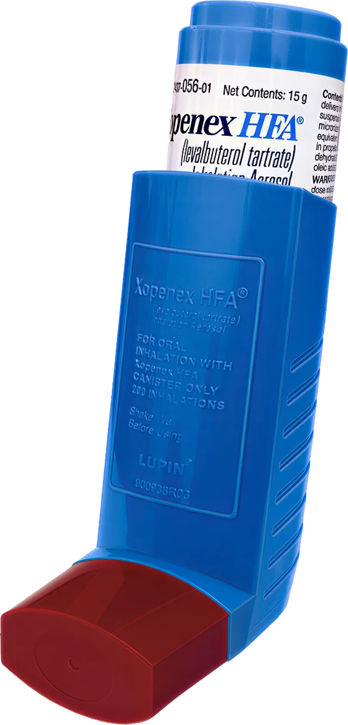 Xopenex HFA inhaler with canister